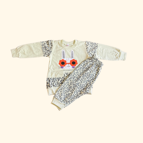 Kids' Leopard Print Bunny Outfit