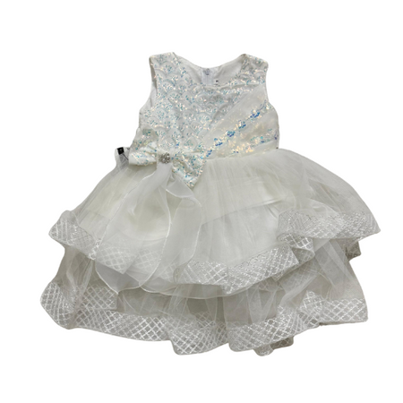 White Fancy Frock - Party Wear Frock For Girls
