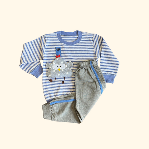 Unisex Toddler Playwear | Cute Chicken Appliqué