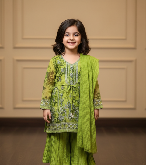 White Fancy Frock - Party Wear Frock For Girls