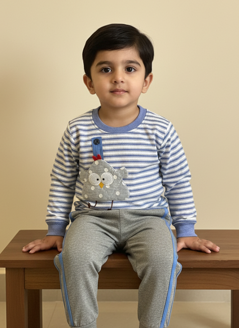 Unisex Toddler Playwear | Cute Chicken Appliqué